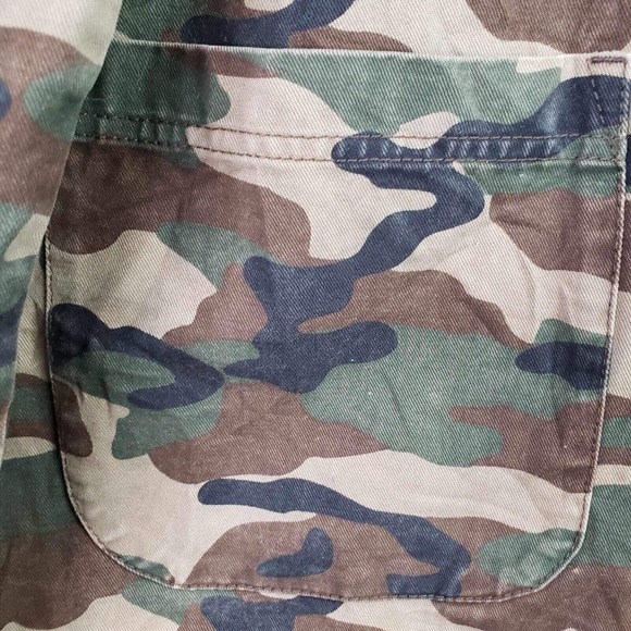 Bellfield Men's Long Sleeve Button Up Jacket Green Camouflage Size L Japanese - Picture 8 of 12
